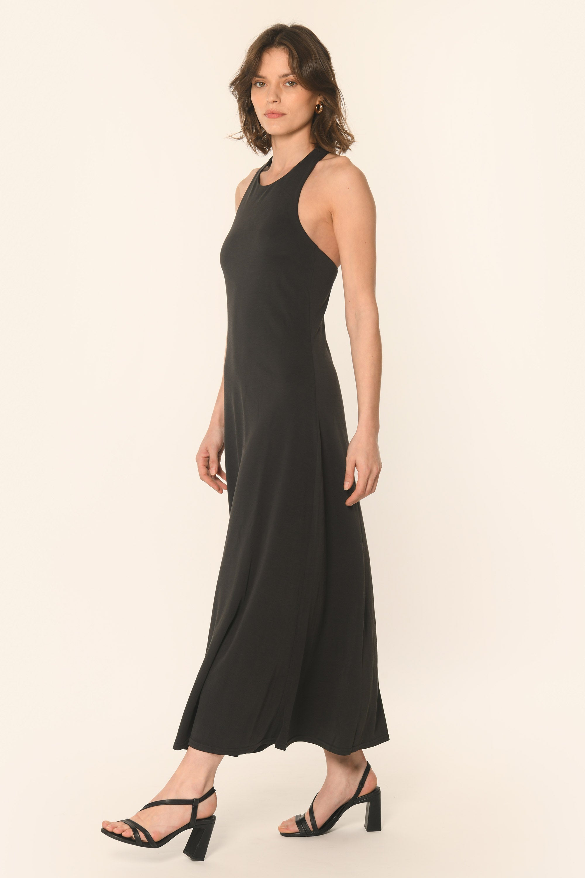 ROBE LONGUE - NOIR - AIKO