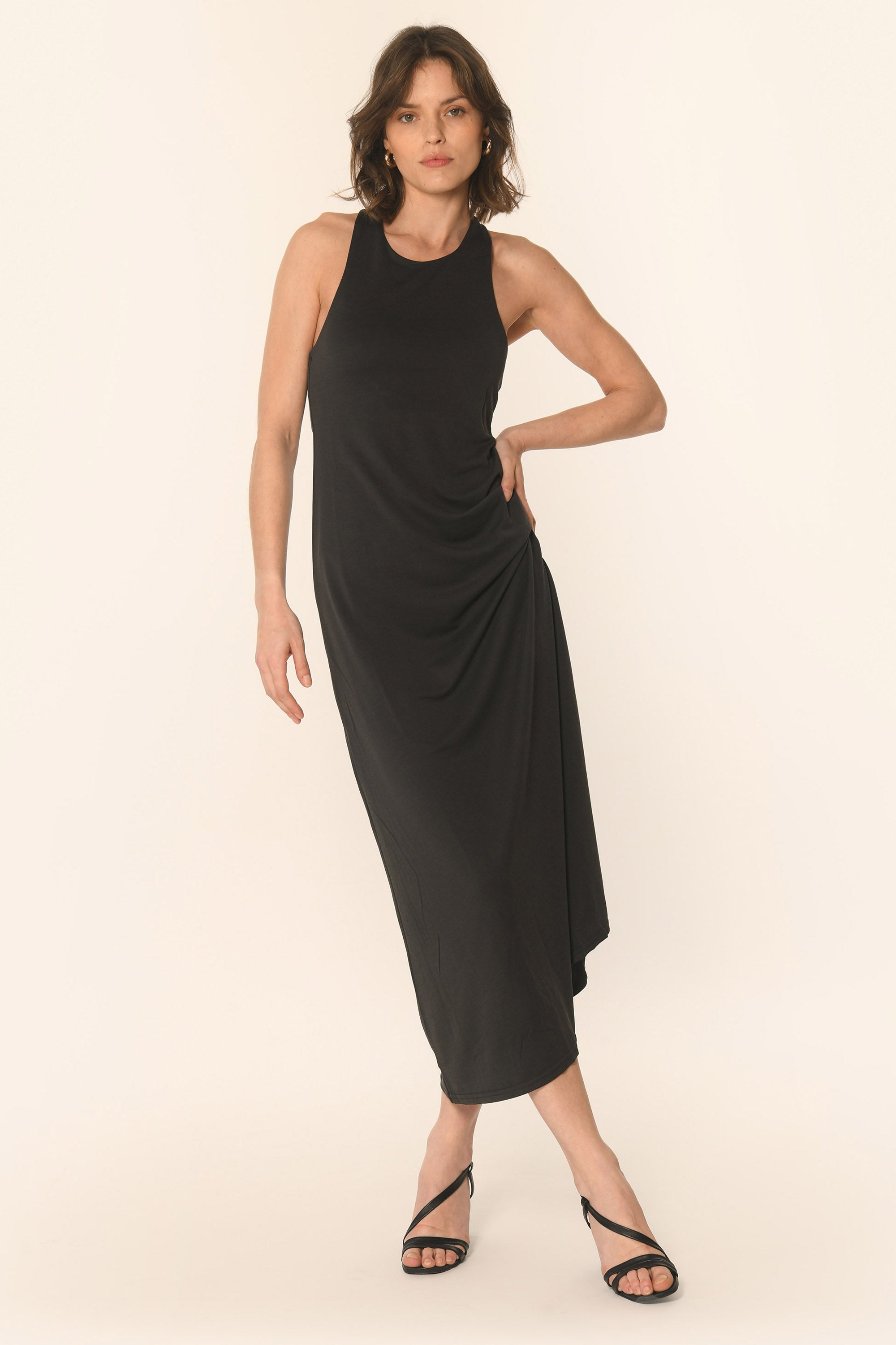 ROBE LONGUE - NOIR - AIKO