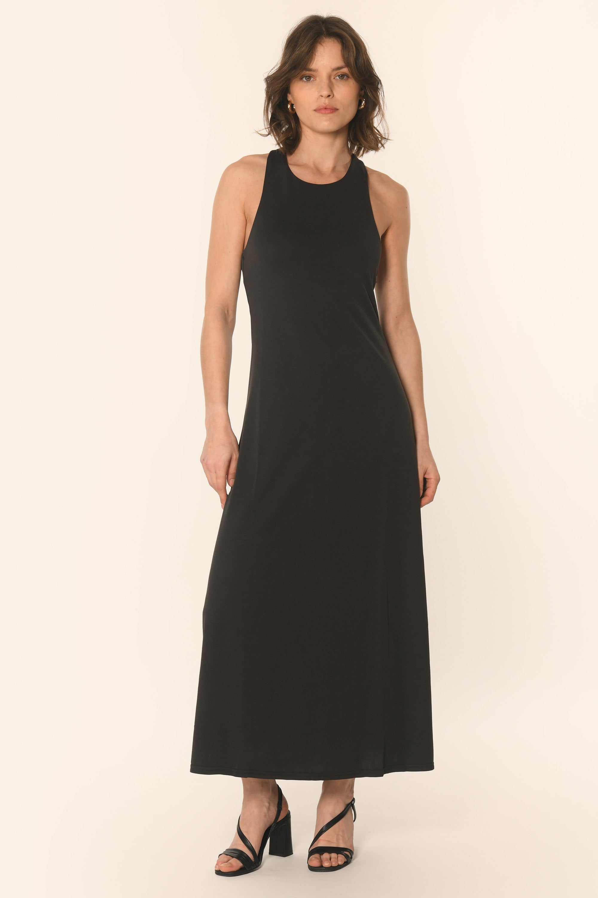 ROBE LONGUE - NOIR - AIKO