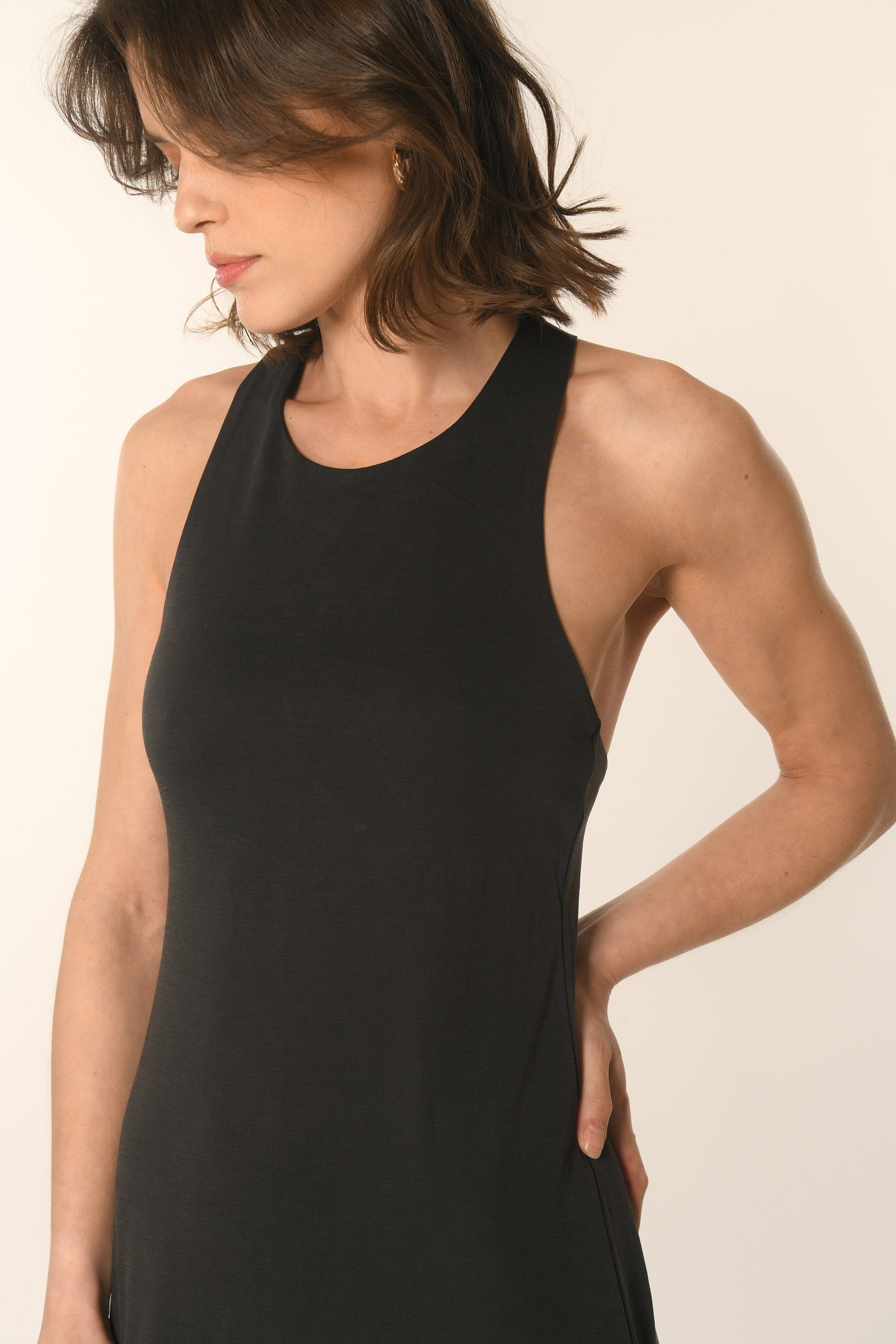 ROBE LONGUE - NOIR - AIKO