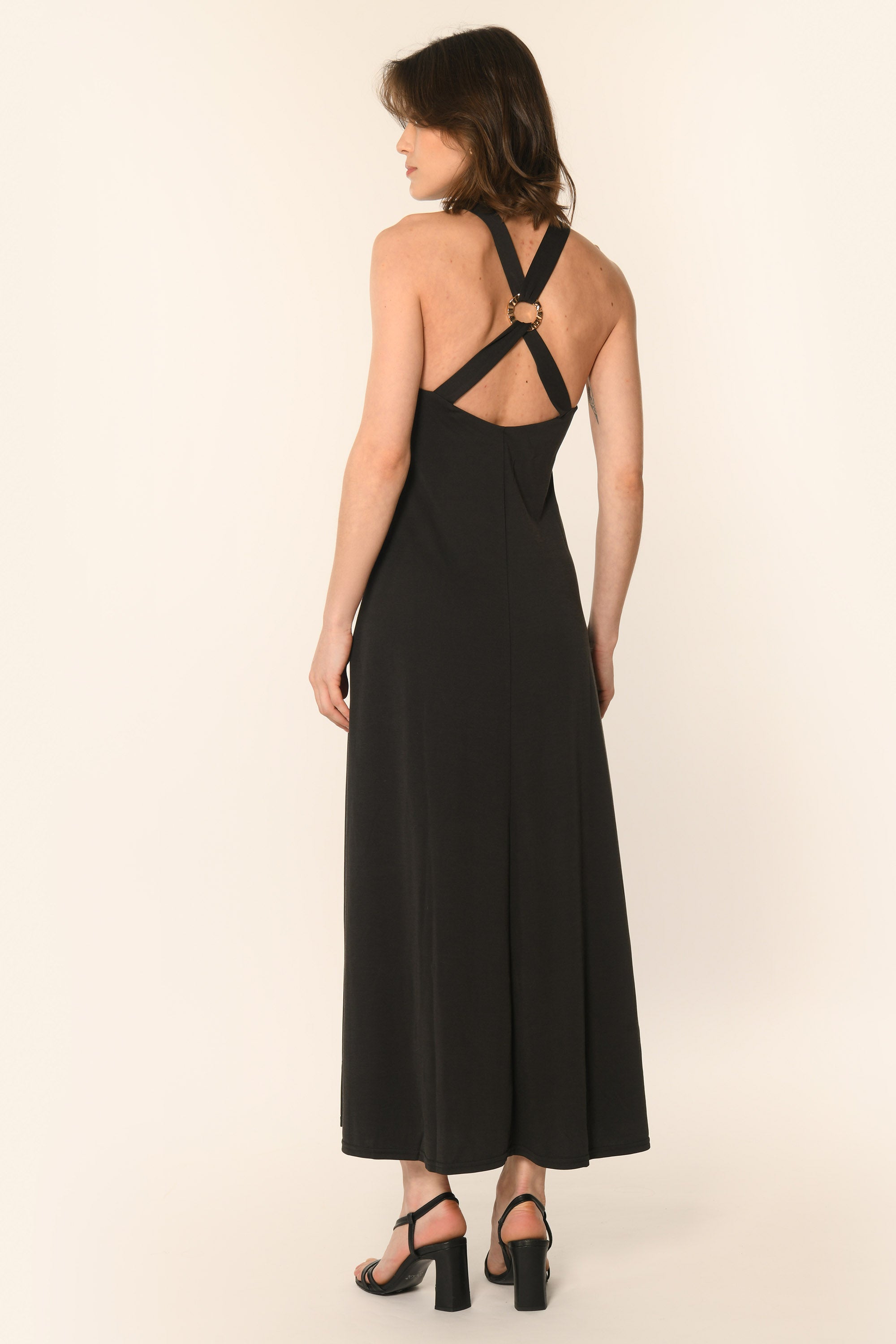 ROBE LONGUE - NOIR - AIKO