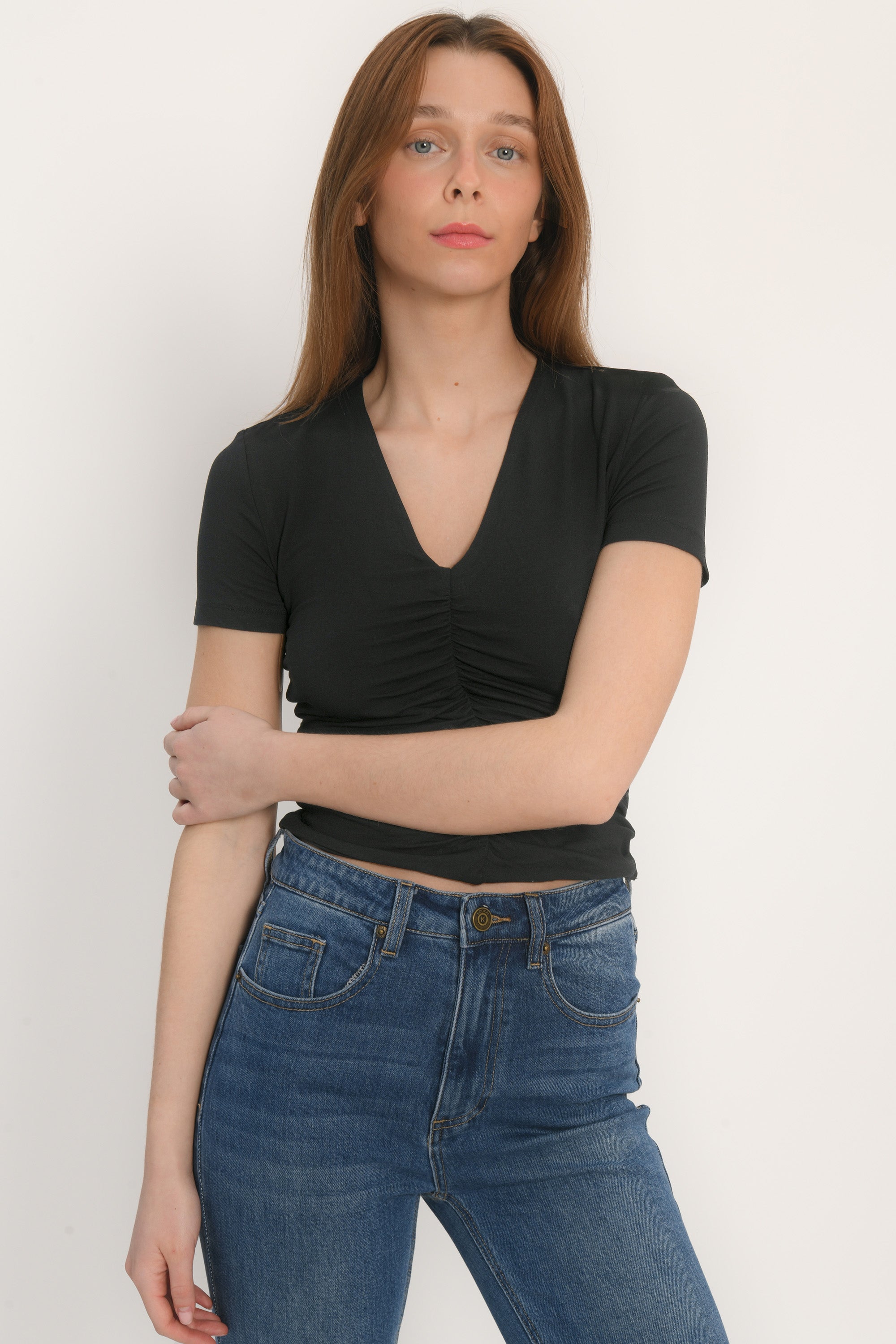 TEE SHIRT MANCHES COURTES - AKO - NOIR