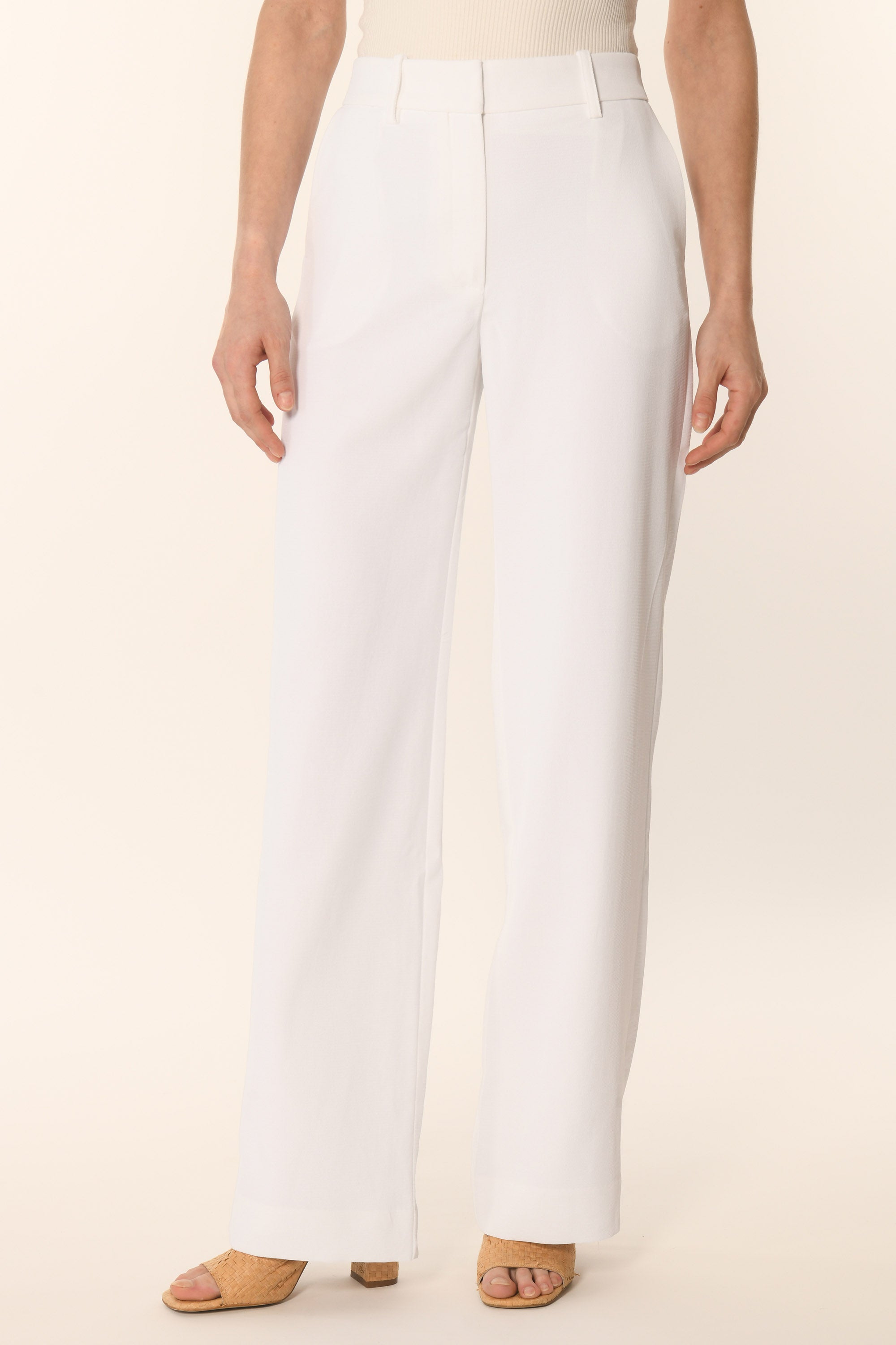 PANTALON TAILLE HAUTE - BLANC - ALBA