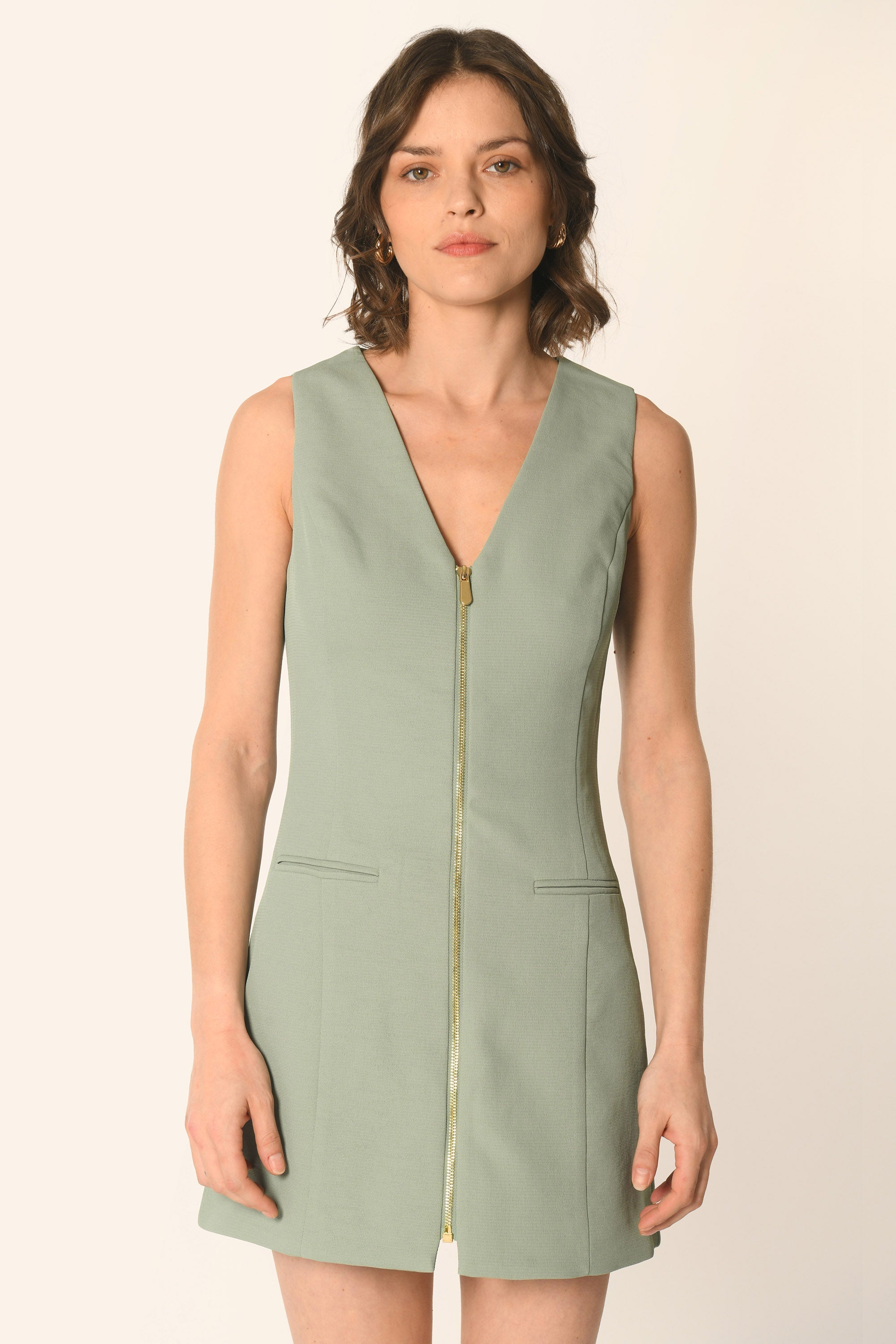 ROBE ZIPÉE - SAUGE - ALBA