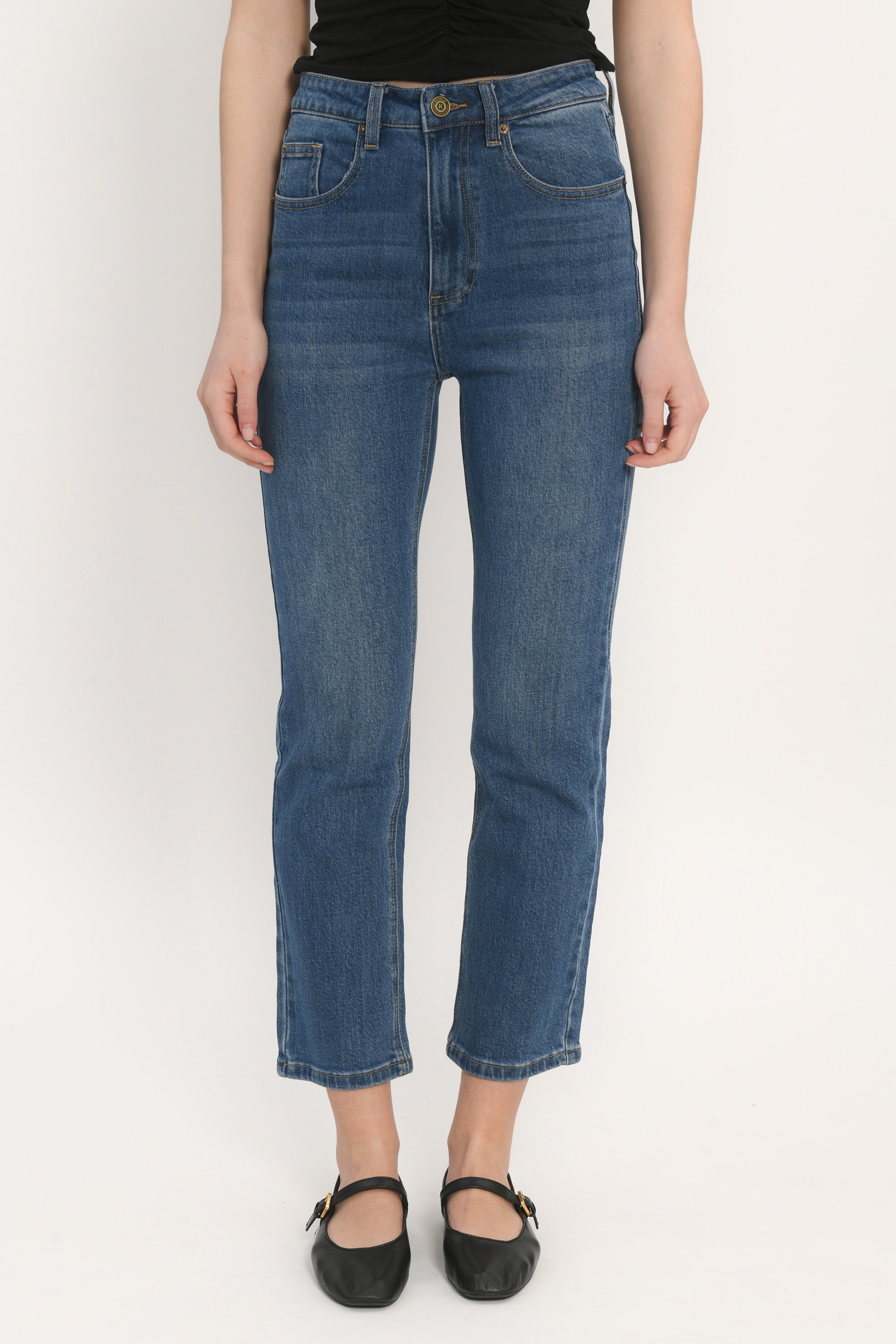 JEAN CROPPED - STONE WASH - ALBION