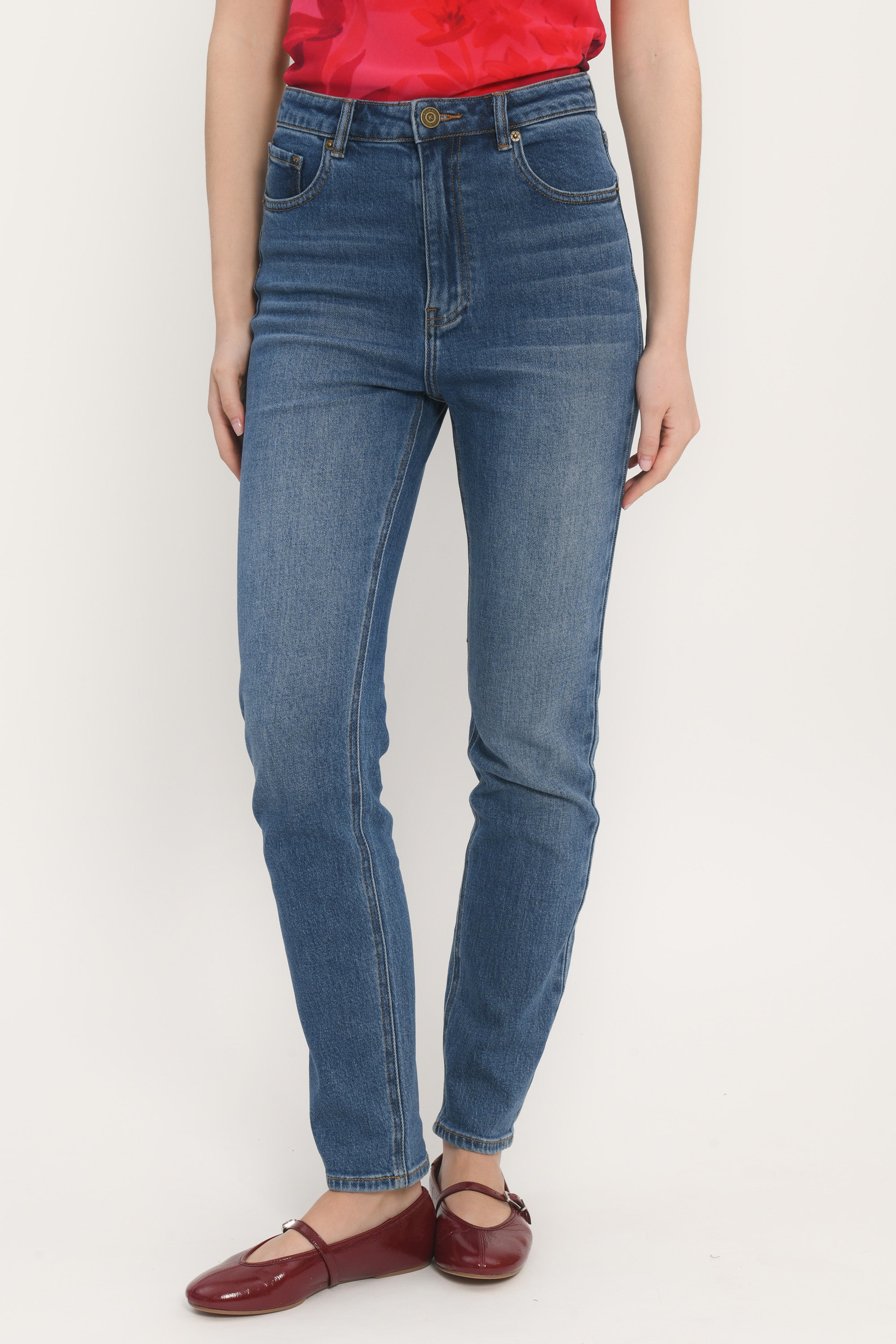 JEAN MUM - STONE WASH - ALBION