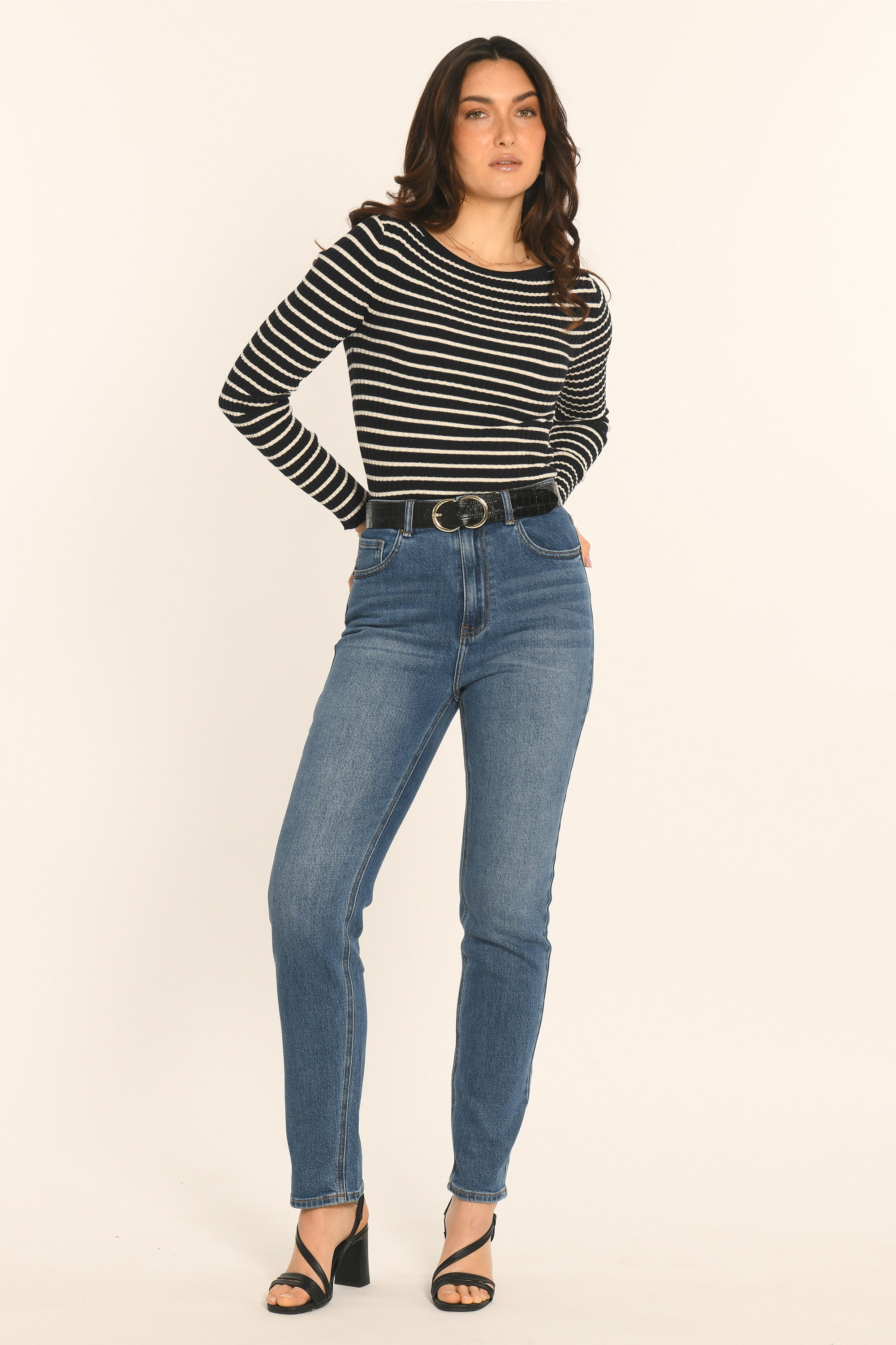 PULL - NAVY/ÉCRU - ALIDA