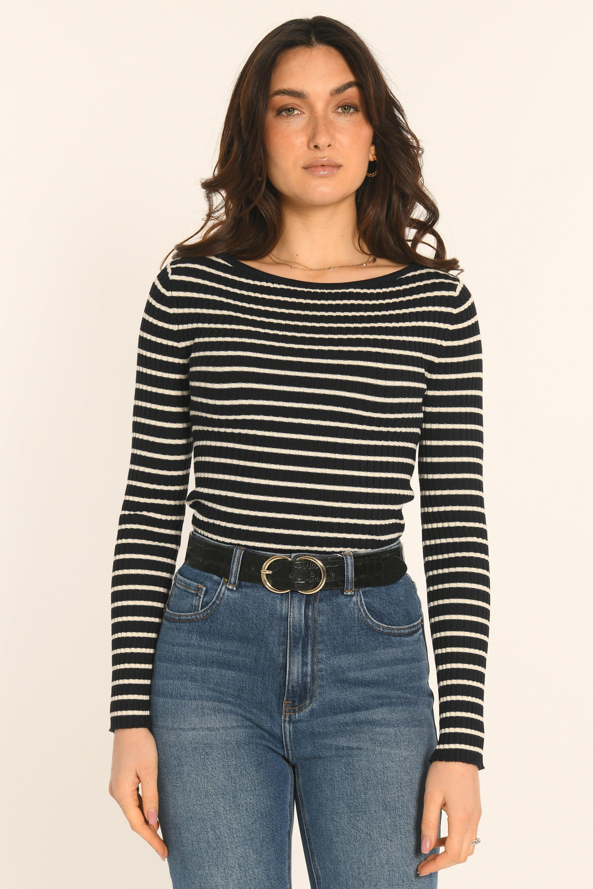 PULL - NAVY/ÉCRU - ALIDA