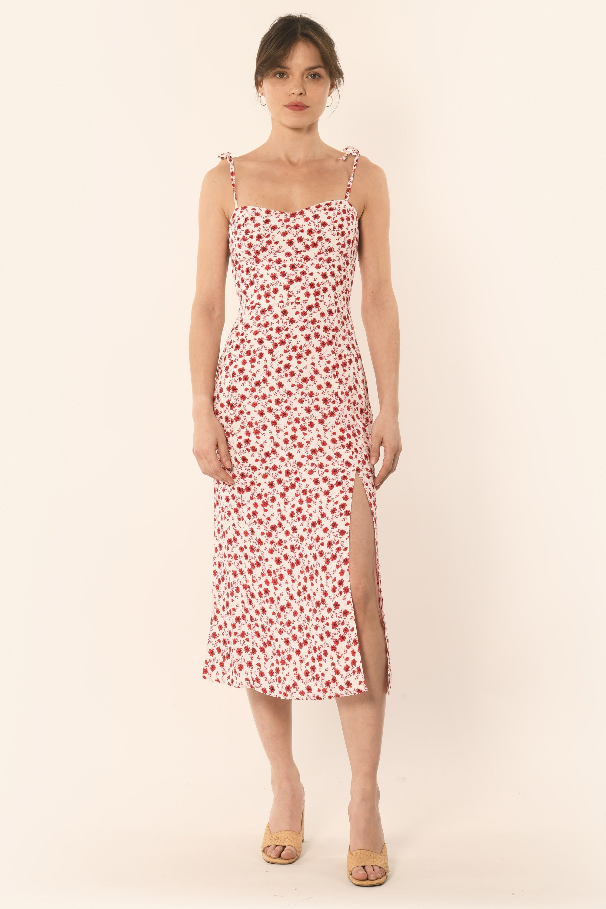 ROBE MIDI - ROUGE - ALIZÉE