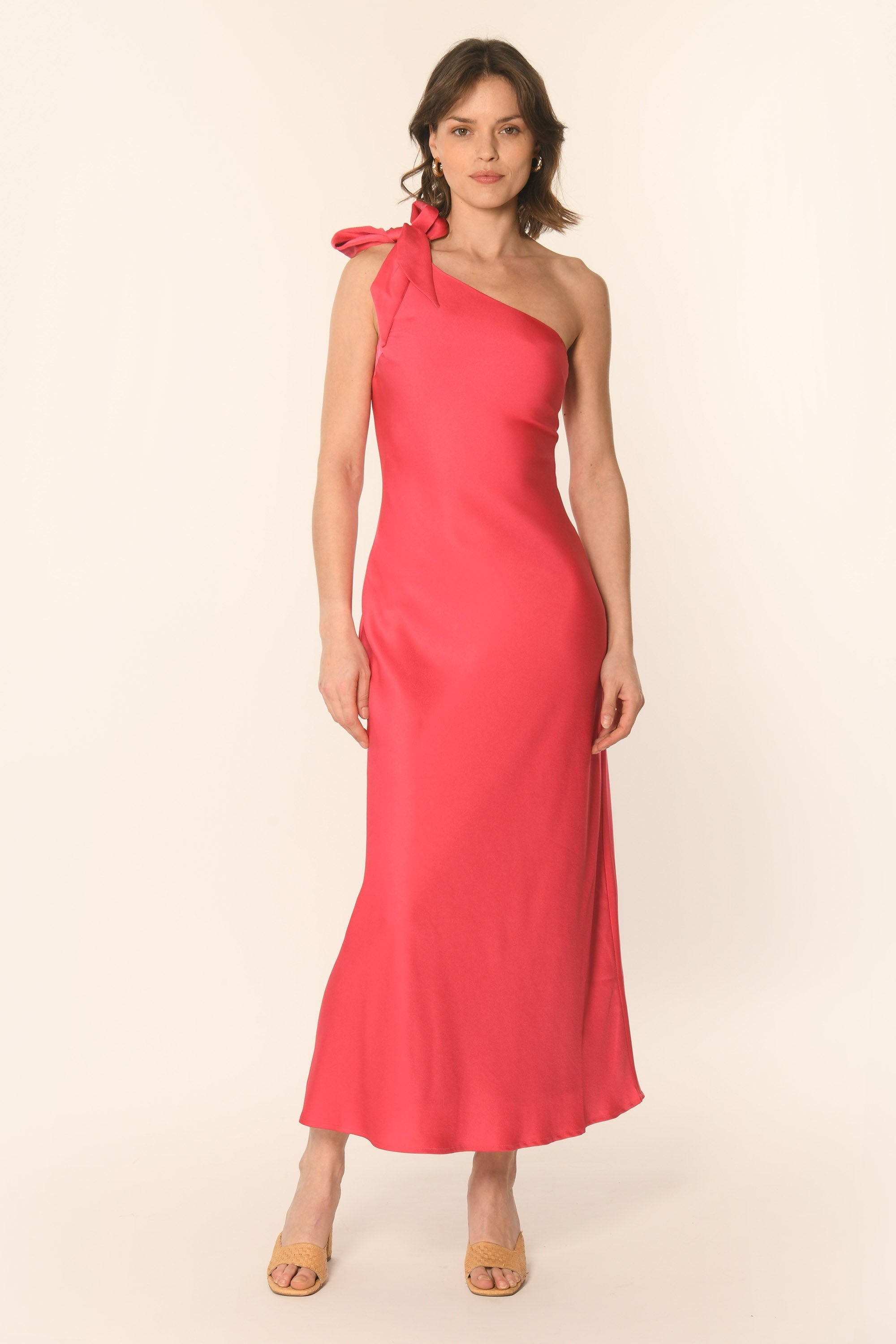 ROBE NOEUD- FUSCHIA - ALLEGRA
