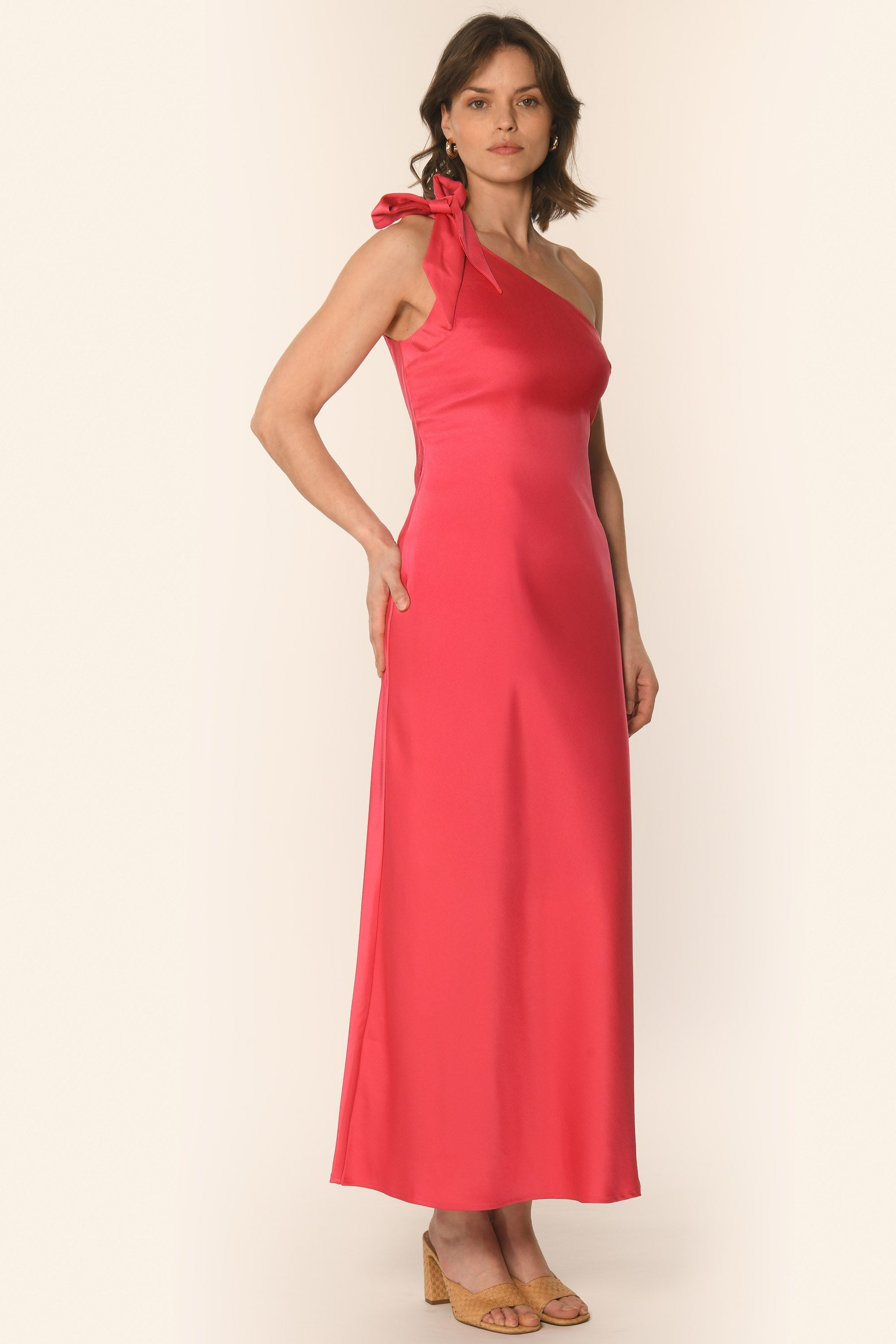 ROBE NOEUD- FUSCHIA - ALLEGRA