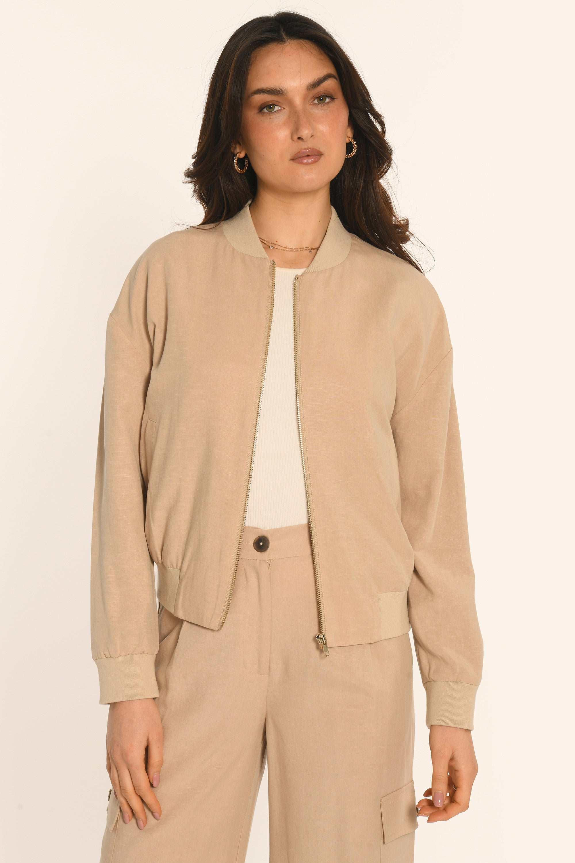 BOMBER - BEIGE - AMAYA