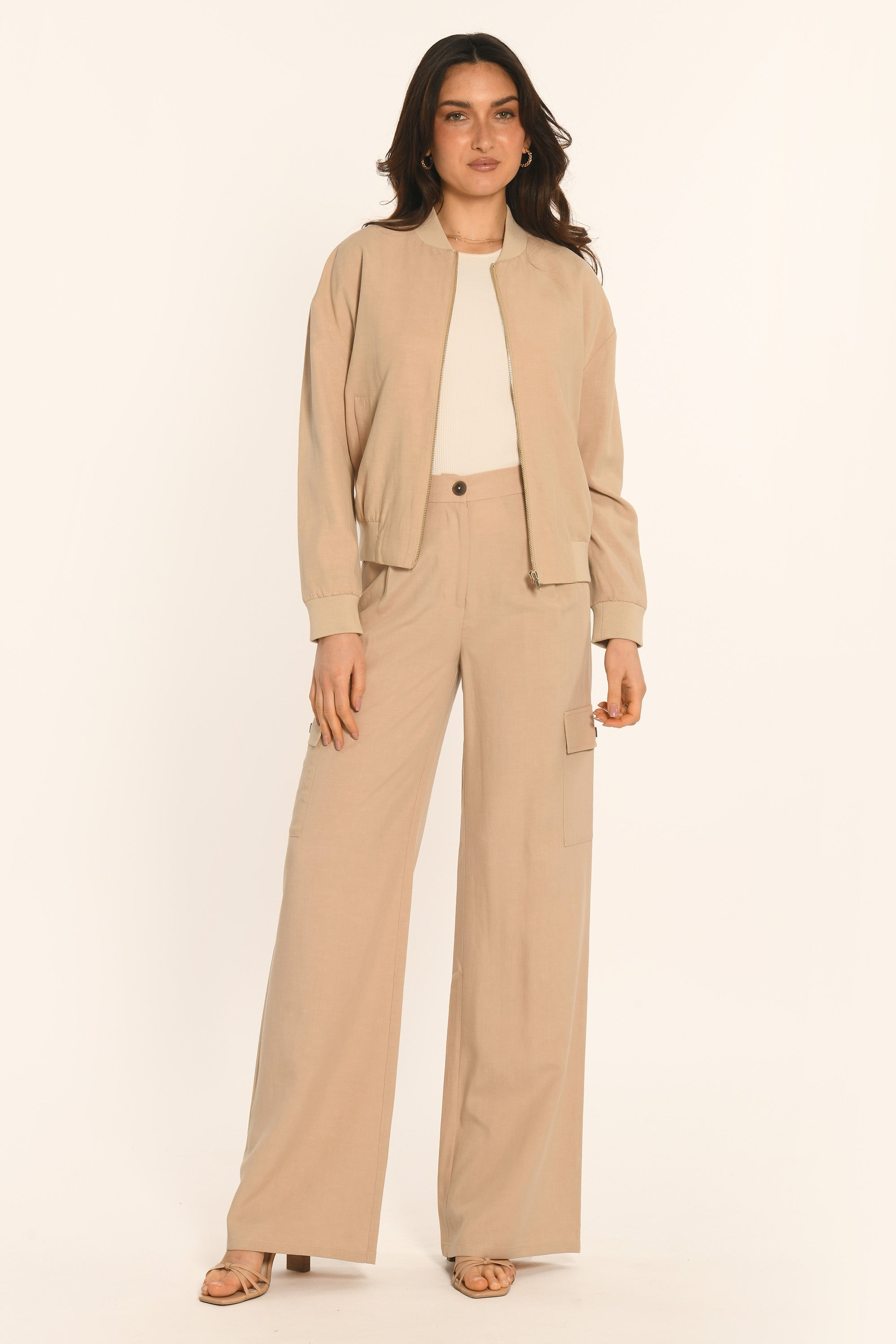 BOMBER - BEIGE - AMAYA