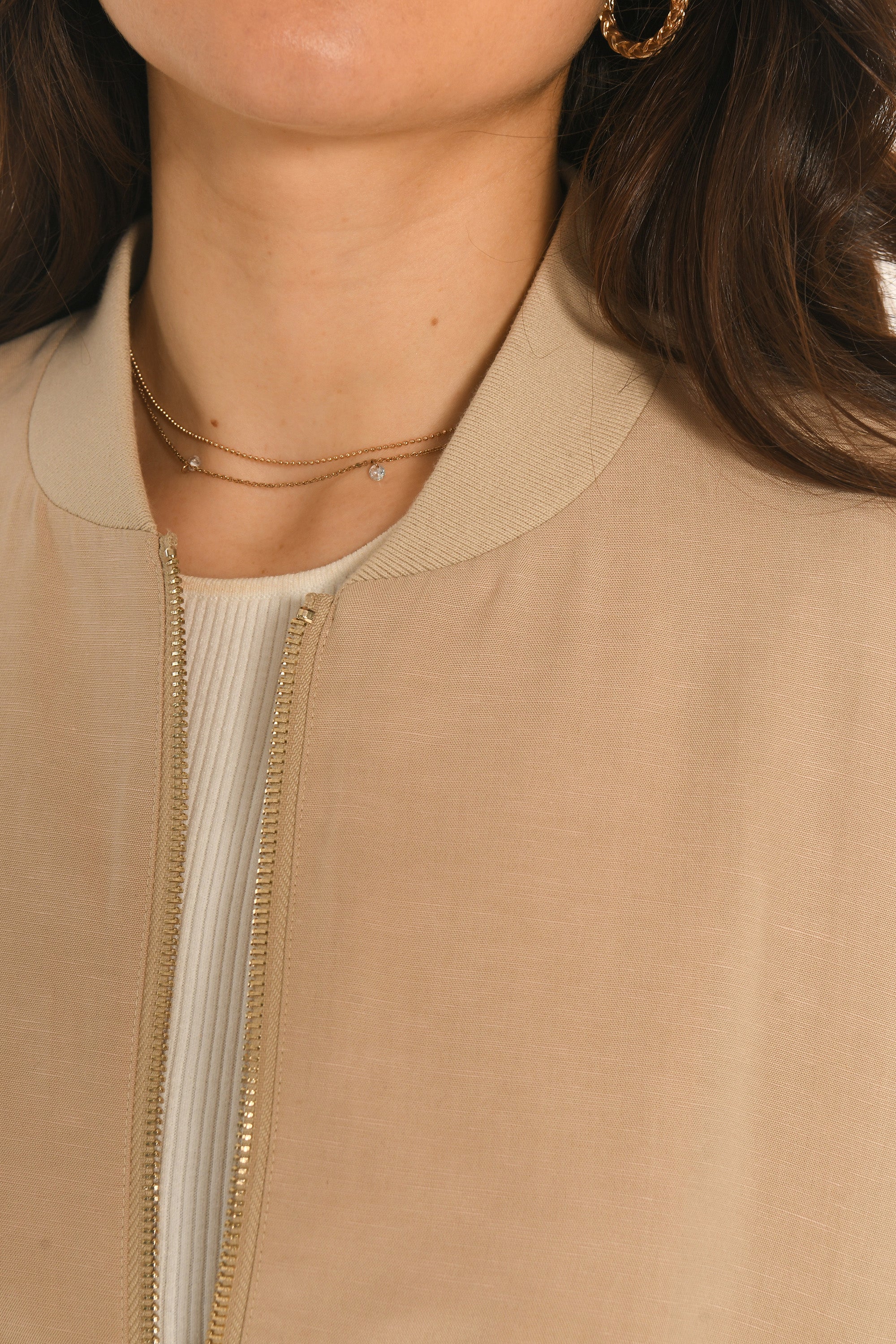 BOMBER - BEIGE - AMAYA