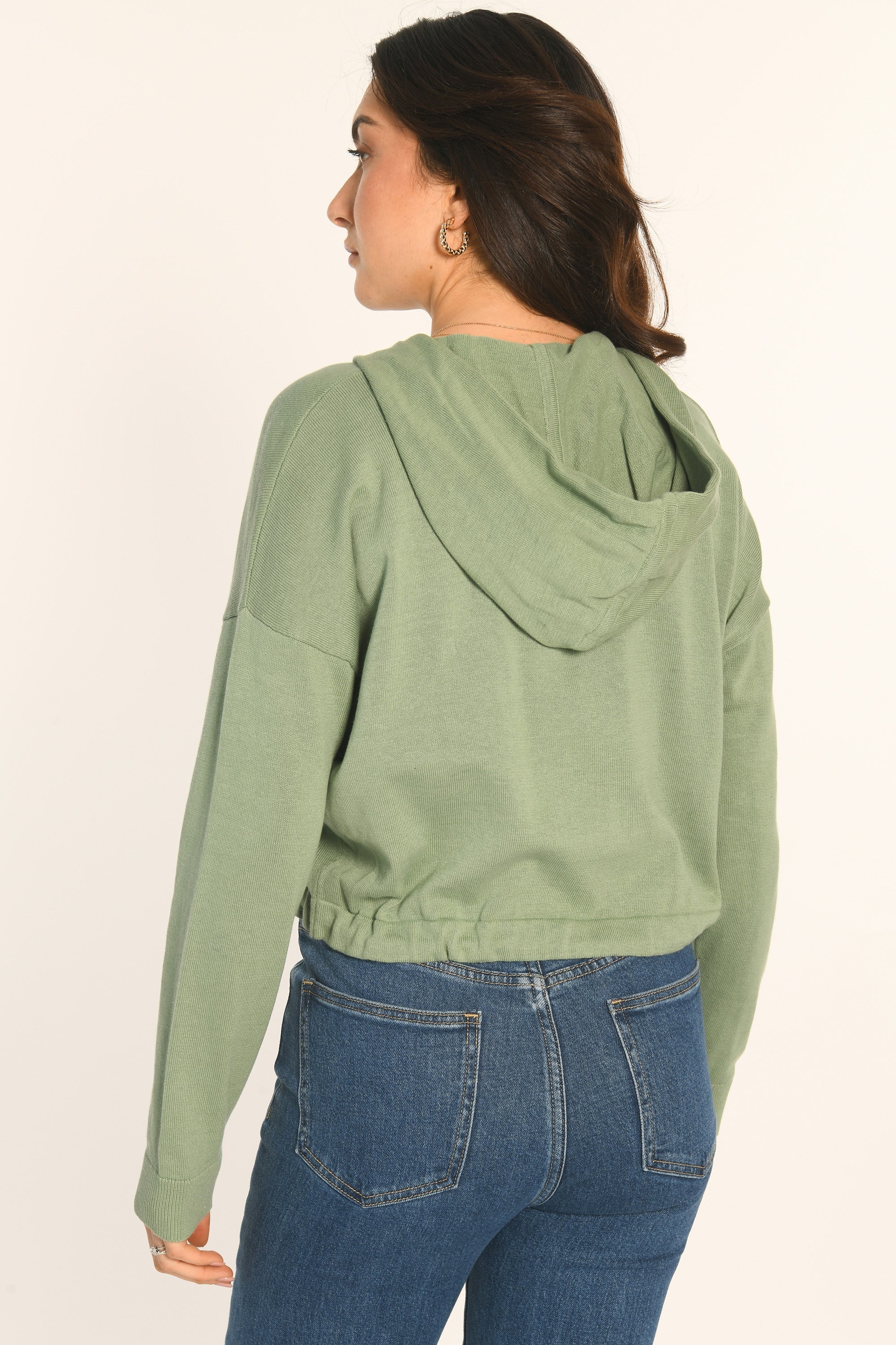 GILET CAPUCHE - SAUGE - ANDINA