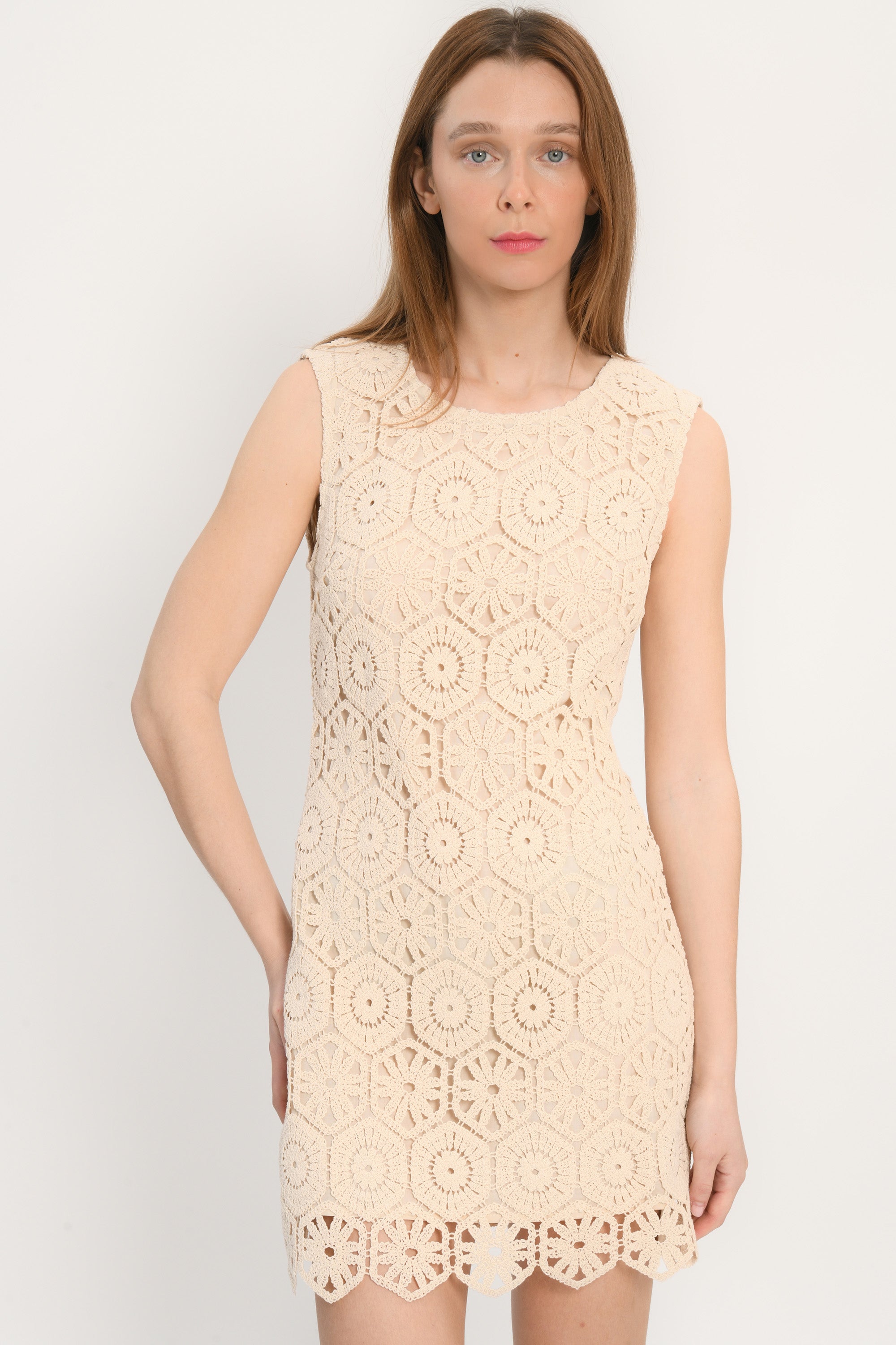 ROBE COURTE - ANDREE - BEIGE