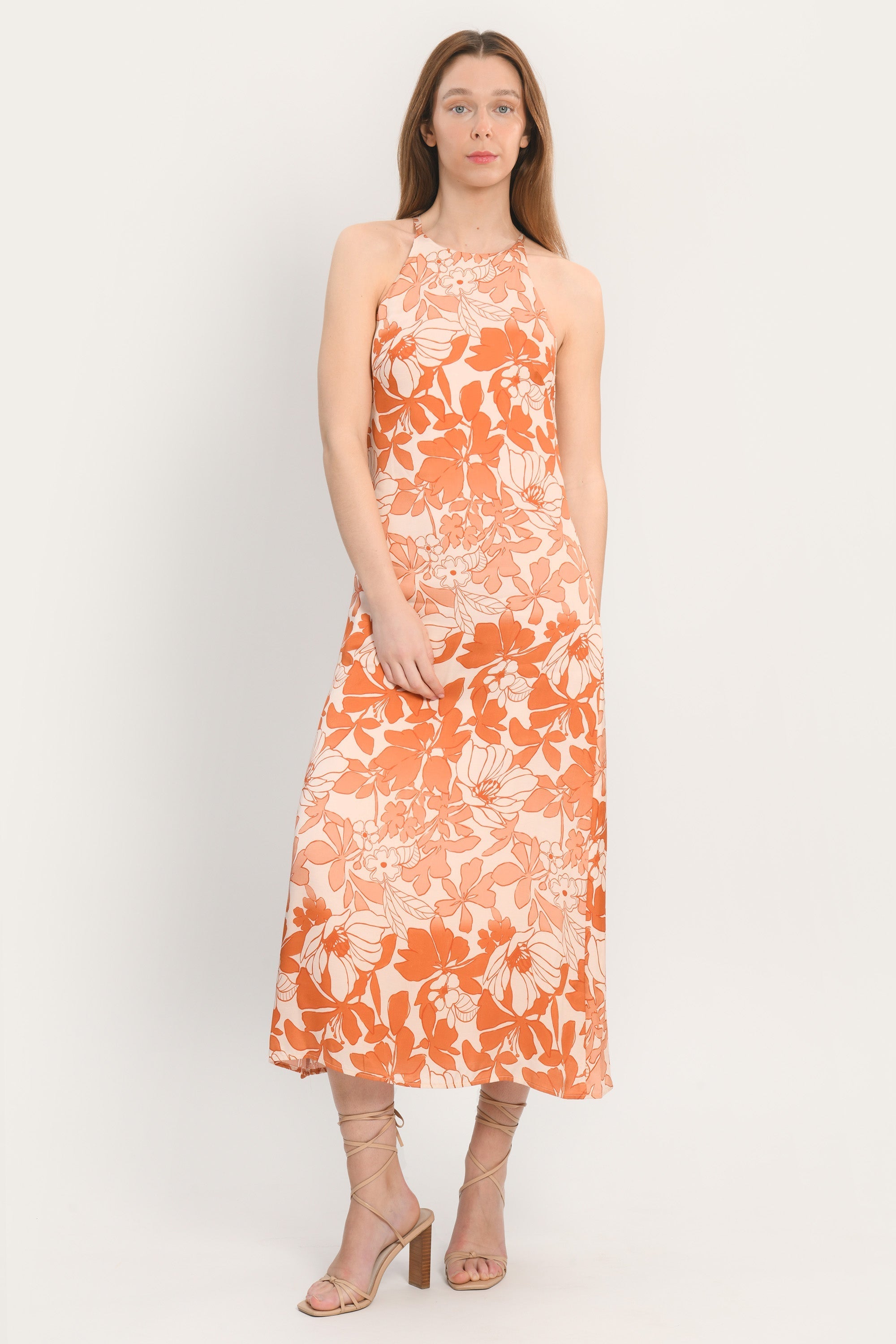 ROBE MIDI - ANGELA - PECHE
