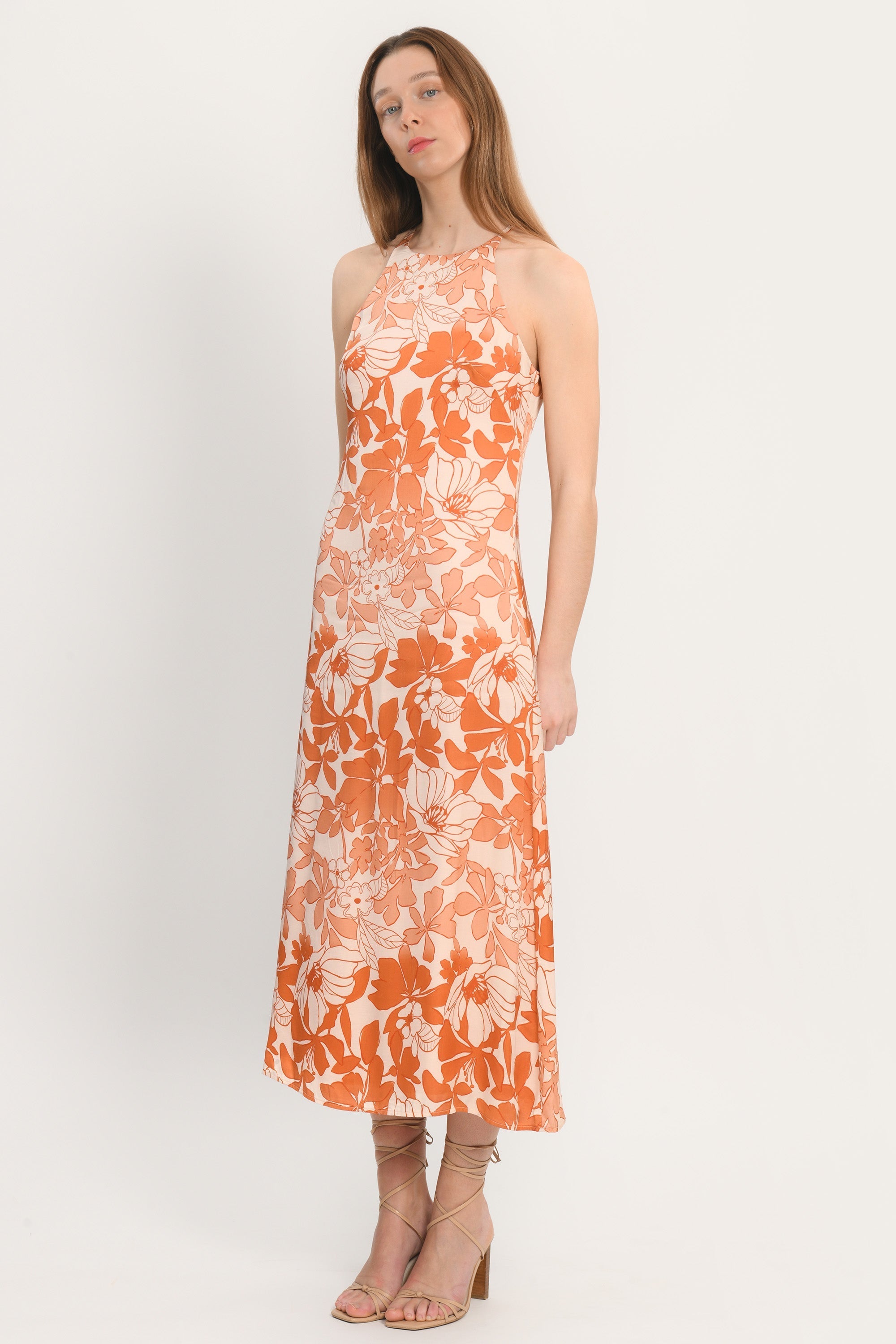 ROBE MIDI - ANGELA - PECHE