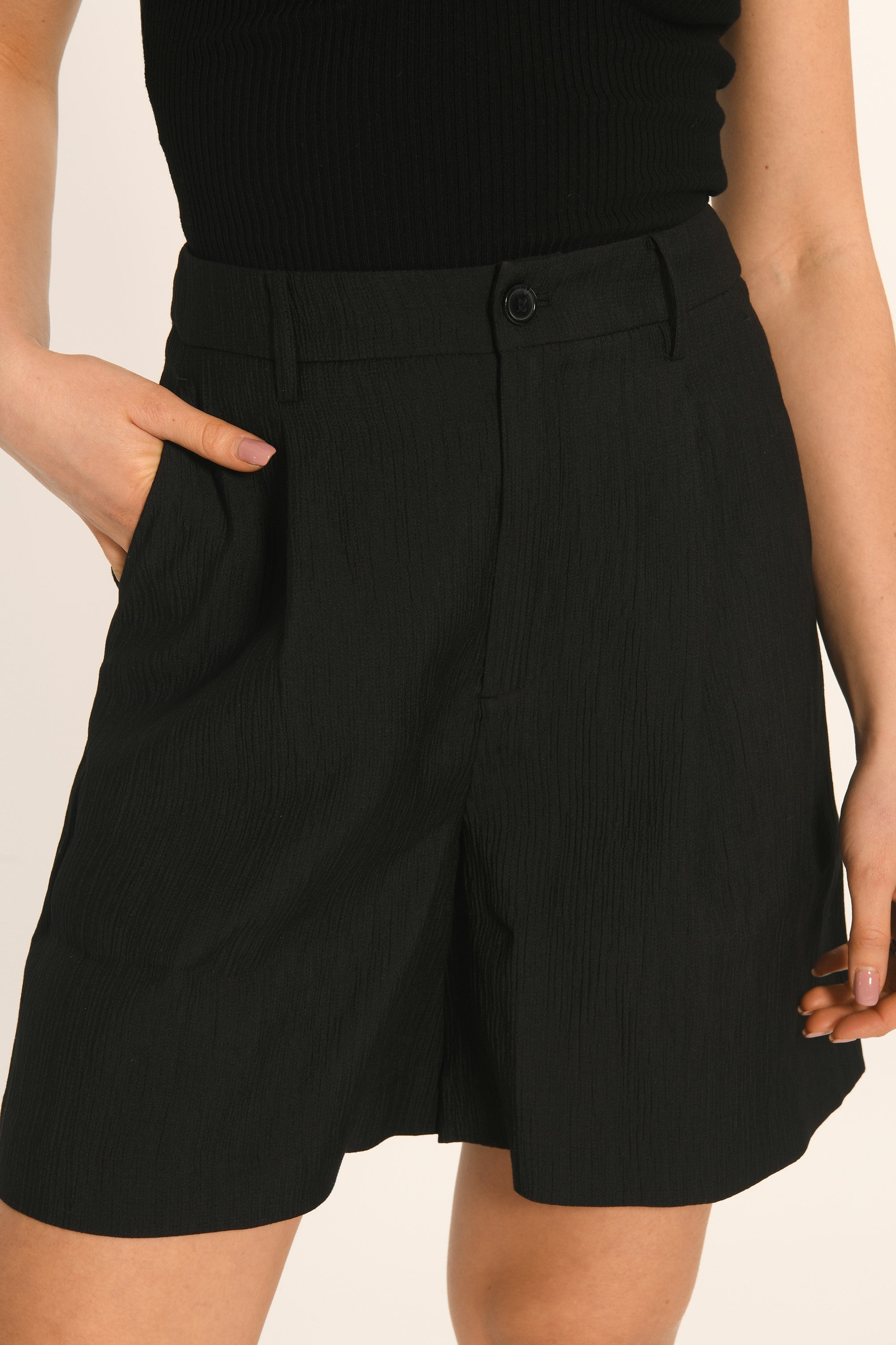 SHORT BERMUDA - NOIR - ANTHEA