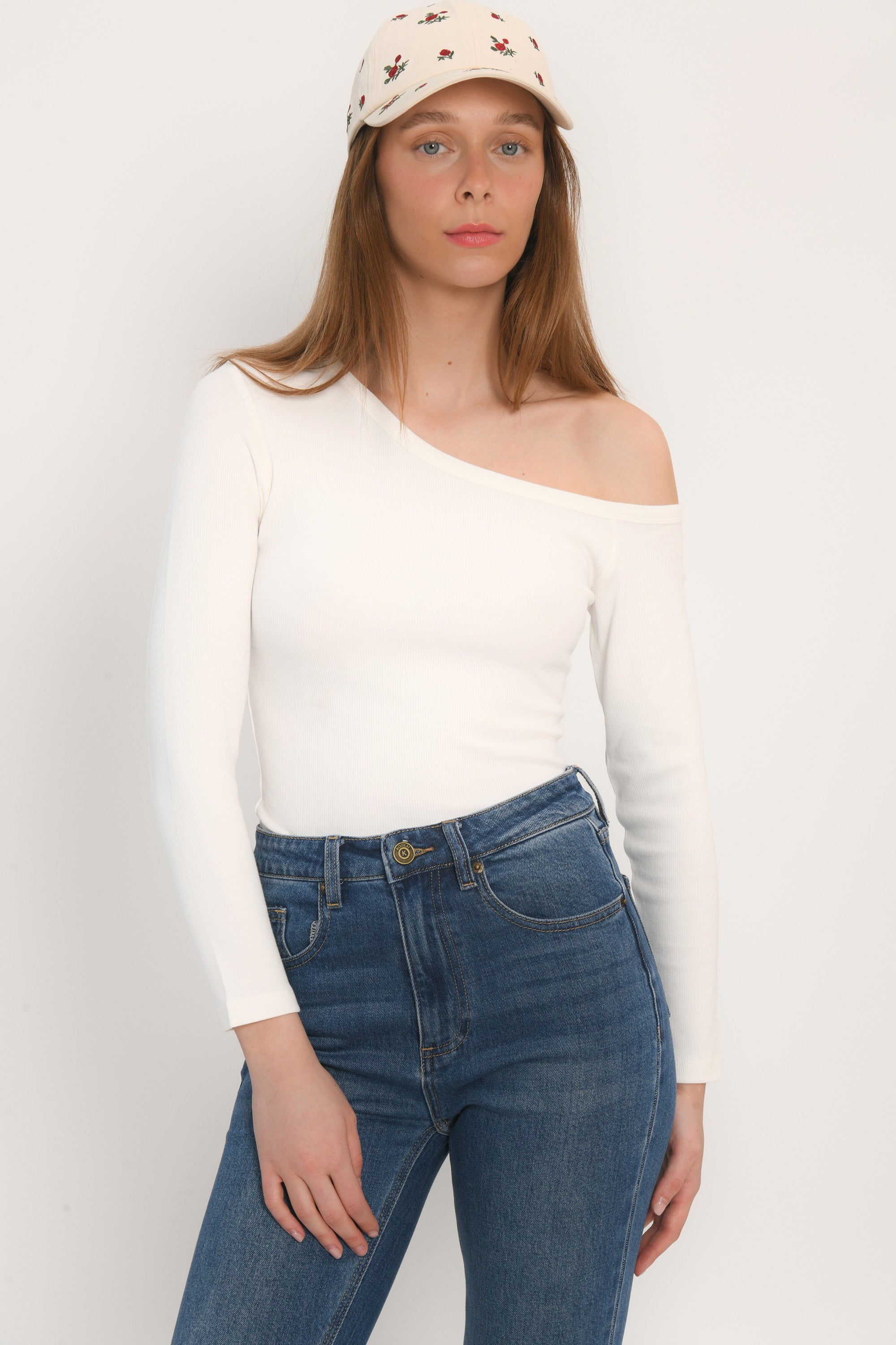 TEE SHIRT MANCHES LONGUES - ANYA - BLANC