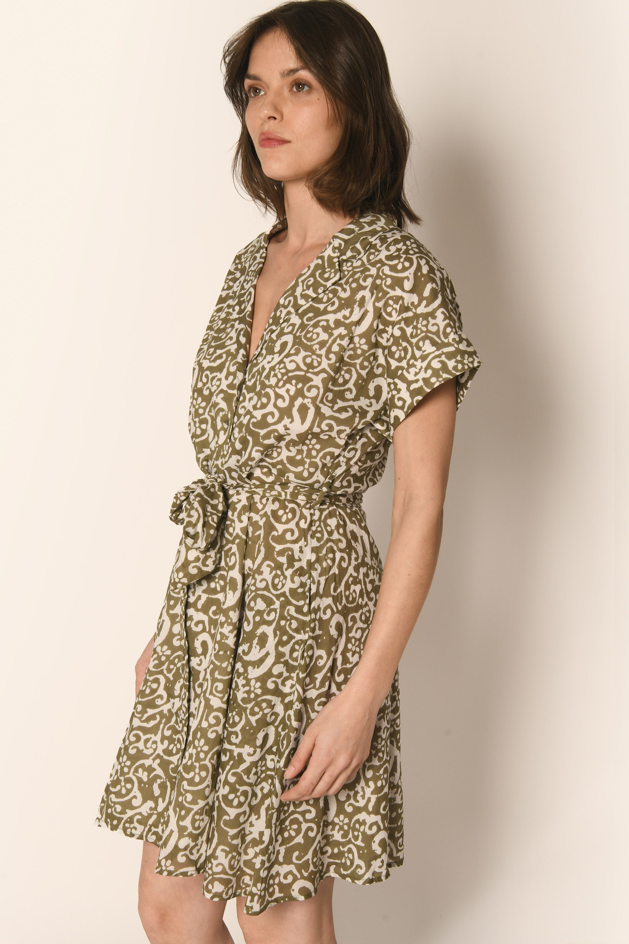 ROBE CHEMISE - KAKI - MULHOUSE