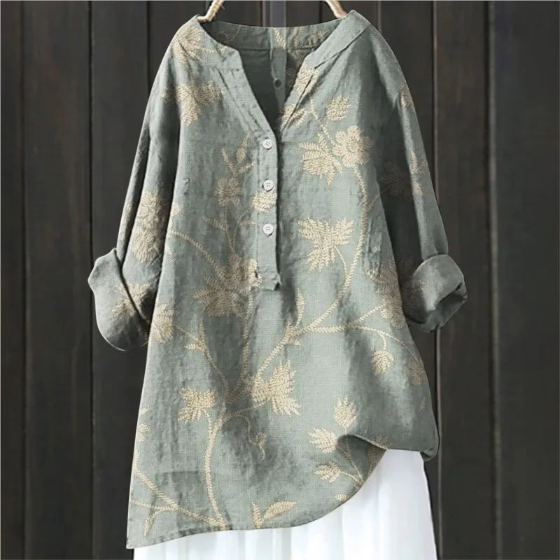 Éclat ™ | Élégante Blouse Fleurie