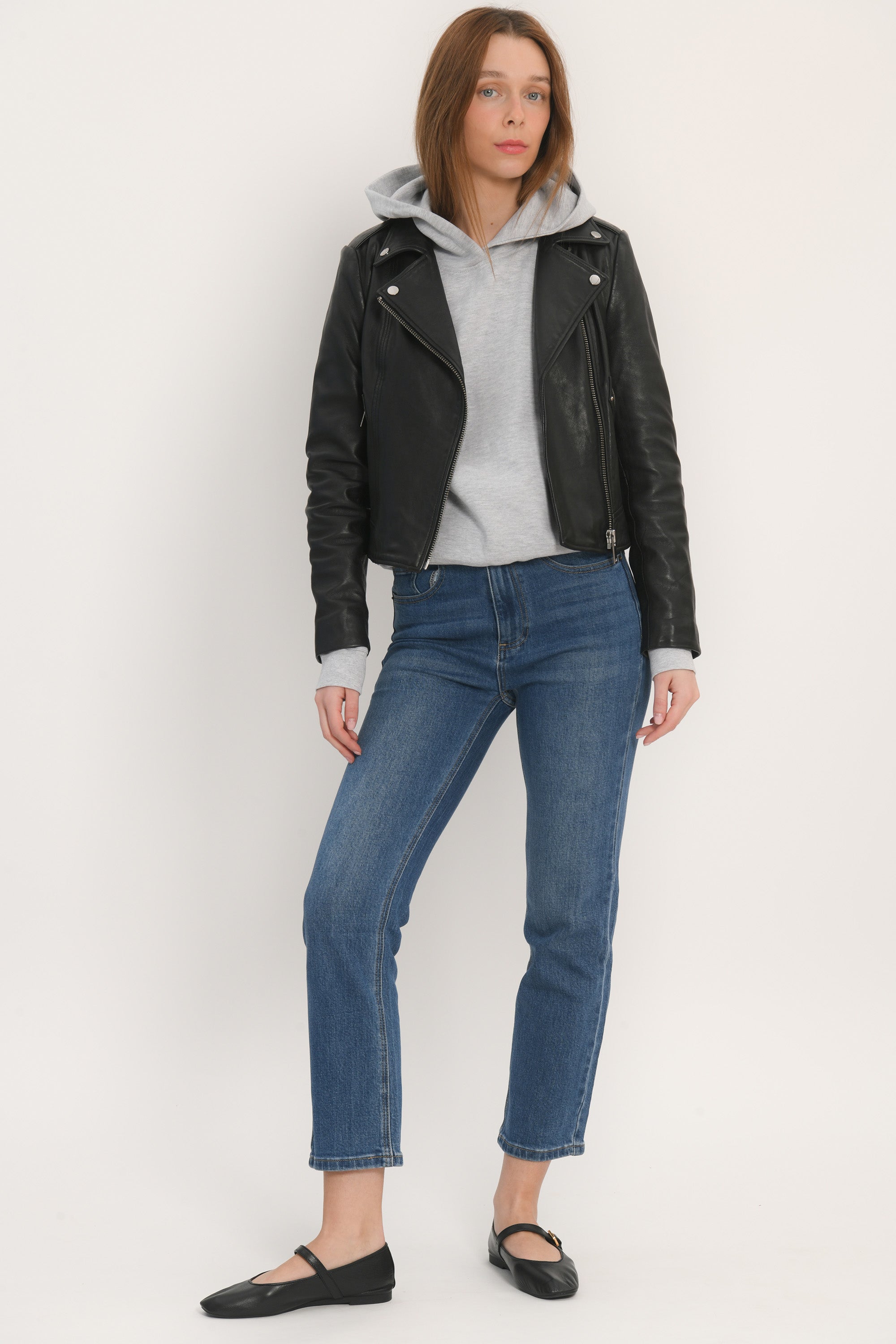 BLOUSON PERFECTO CUIR ROCK BLACK